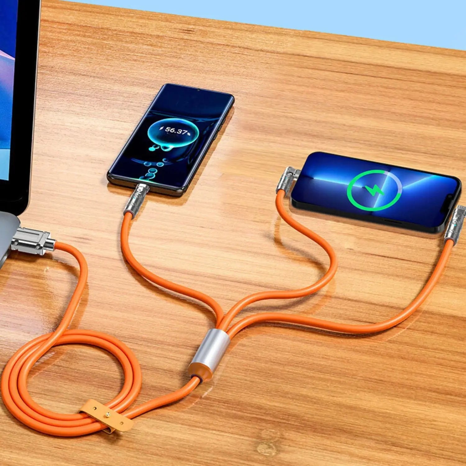 3 in 1 Charging Cable with Universal Compatbility & 120W