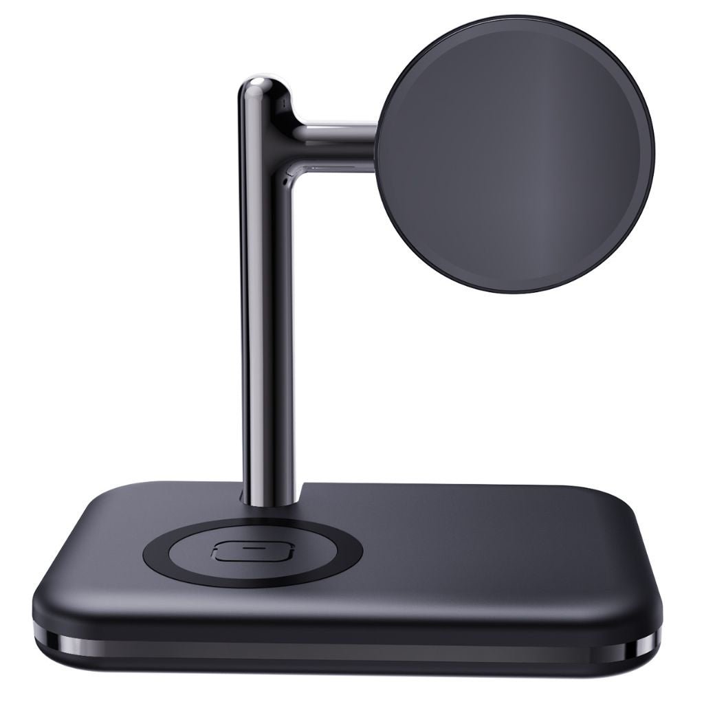 2-in-1 wireless charger for Samsung Galaxy Watch and Buds, fast charging station, compact and portable, foldable design, adjustable angles, compatible with Galaxy Watch 5, 5 Pro, 4, 4 Classic, 3, 3 Classic, Active 2, Active 1, and Galaxy Buds 2, 2 Pro, Pro, Live, Type-C input, overcharge protection, suitable for desk and travel use.