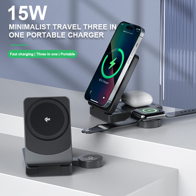 3 in 1 Qi2 Foldable Charger