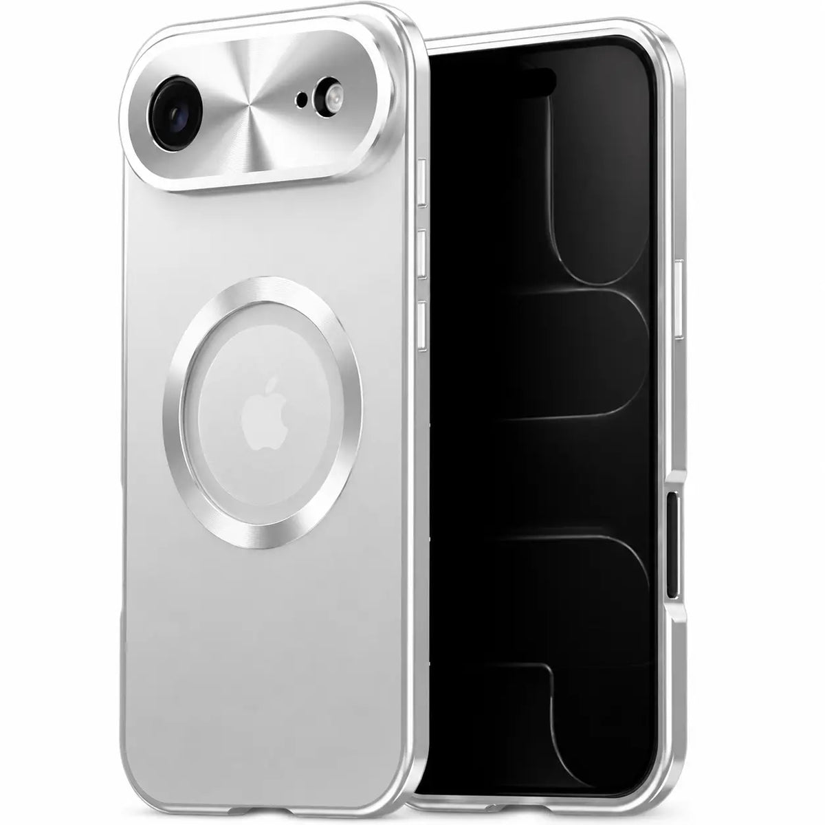 magnetic iphone case titanium silver #color_Titanium Silver