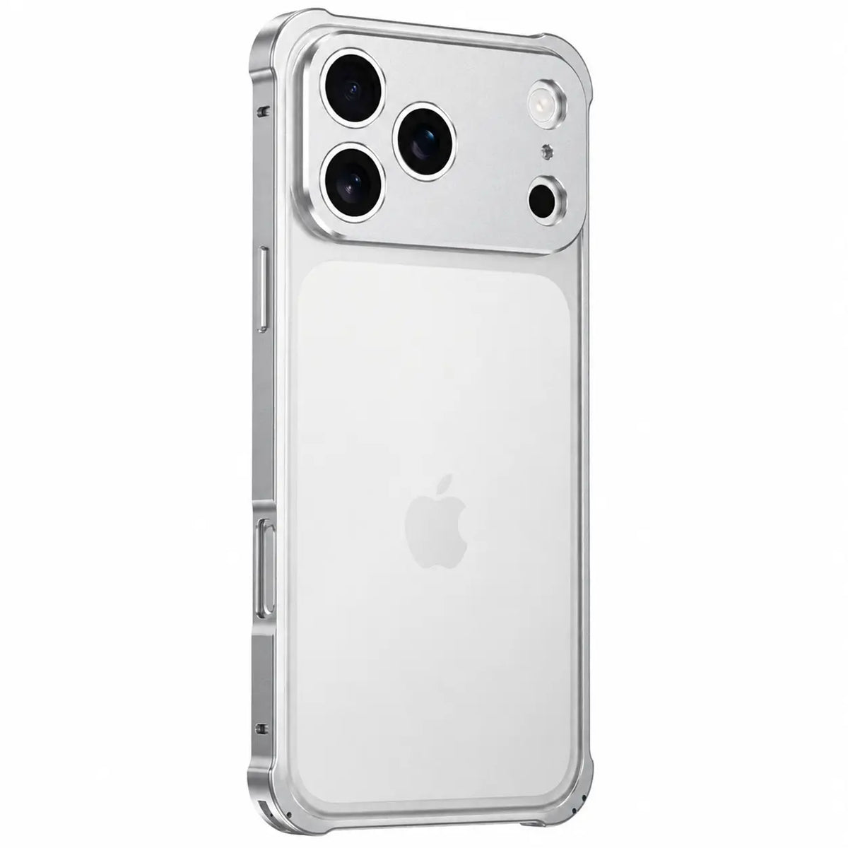 Slim aluminum bumper case protecting the phone edges #color_Titanium Silver