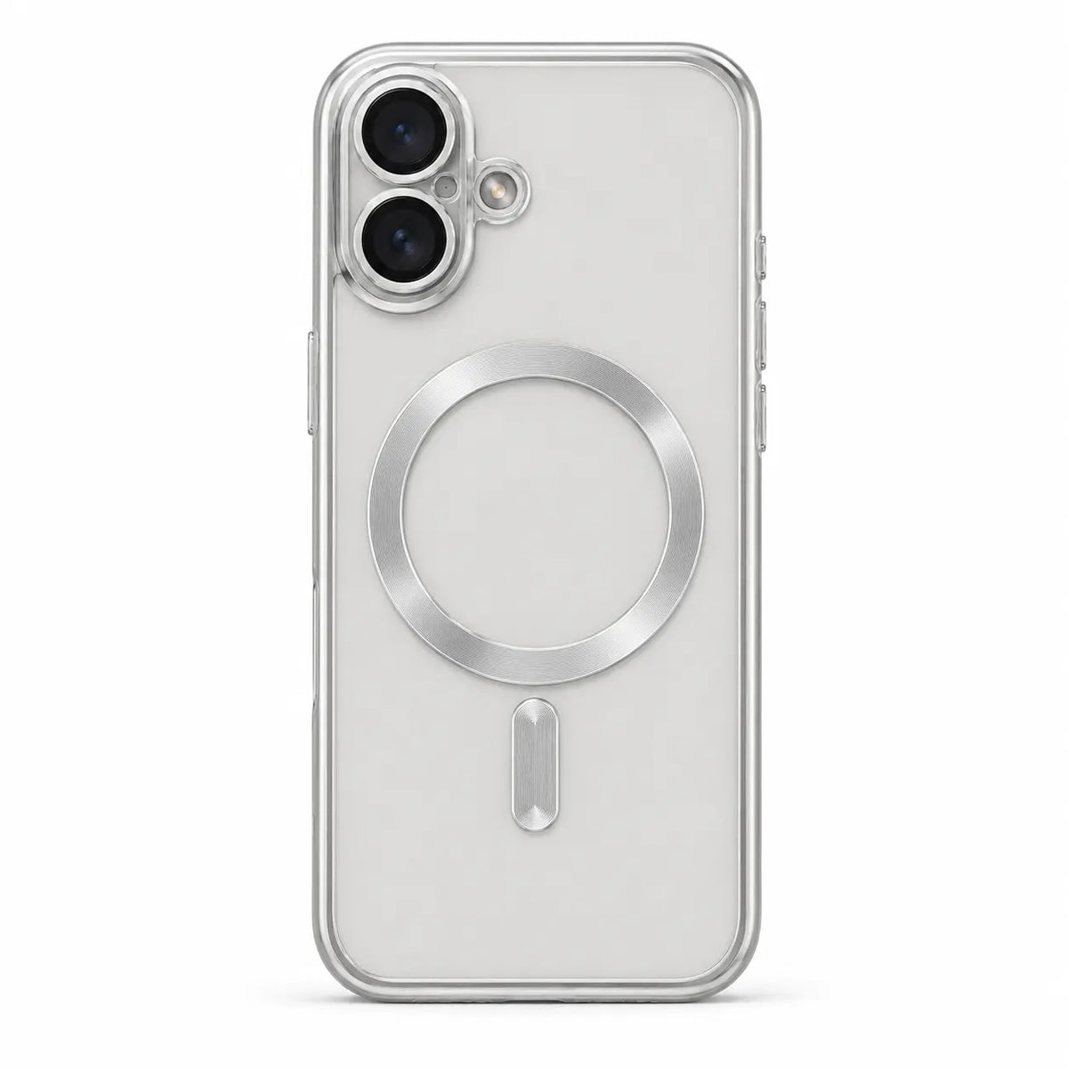 Clear iPhone case designed for fast magnetic wireless charging
