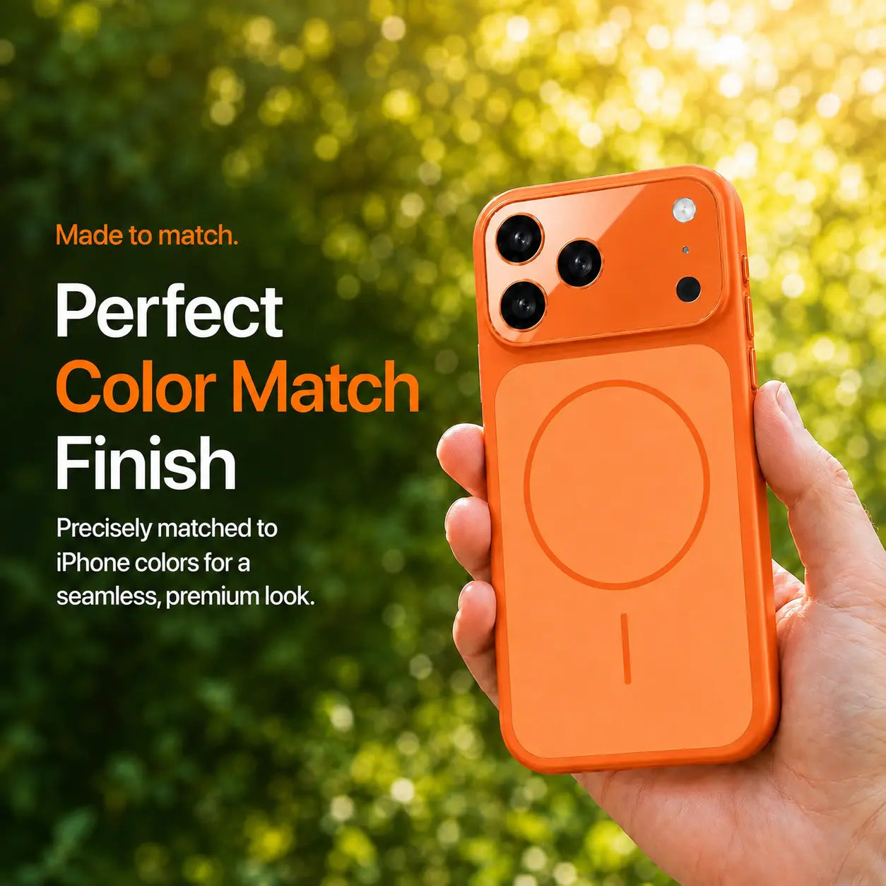 MagSafe iPhone case with anti-fingerprint matte finish
