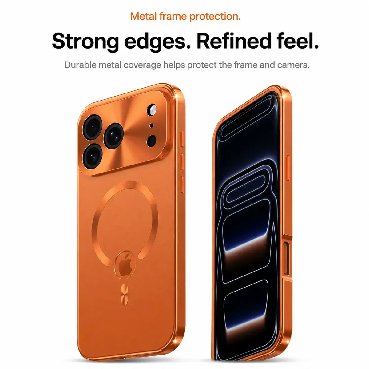 magnetic privacy iphone case cosmic orange #color_Cosmic Orange