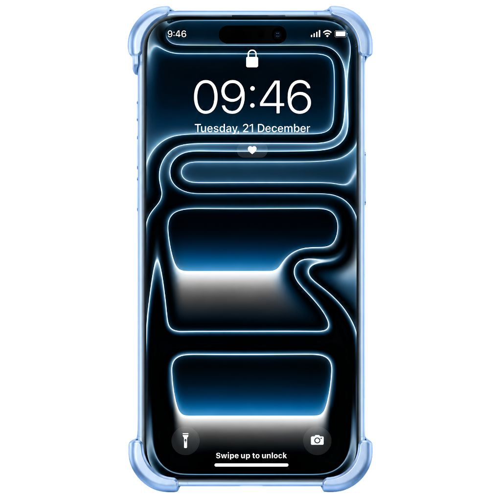 Glacier sculpted phone case shown from the front #color_Glacier