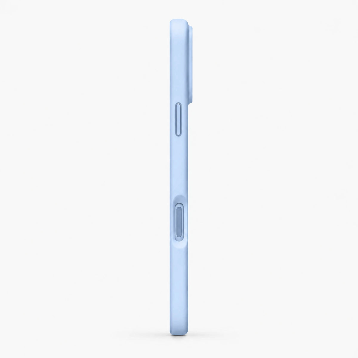 Glacier silicone phone case shown in a slim side view #color_Glacier