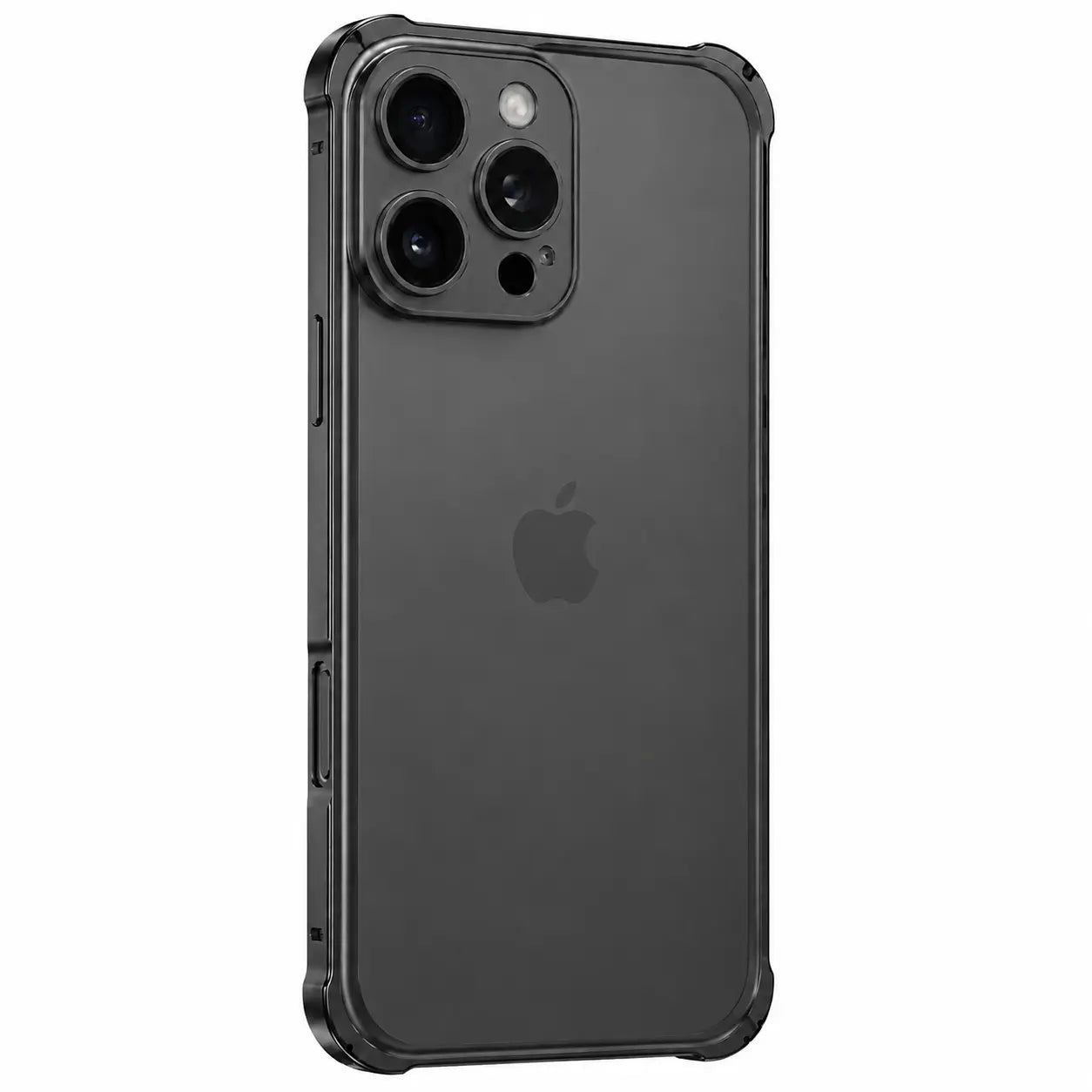 Lightweight aluminum phone bumper with an open back #color_Midnight Black