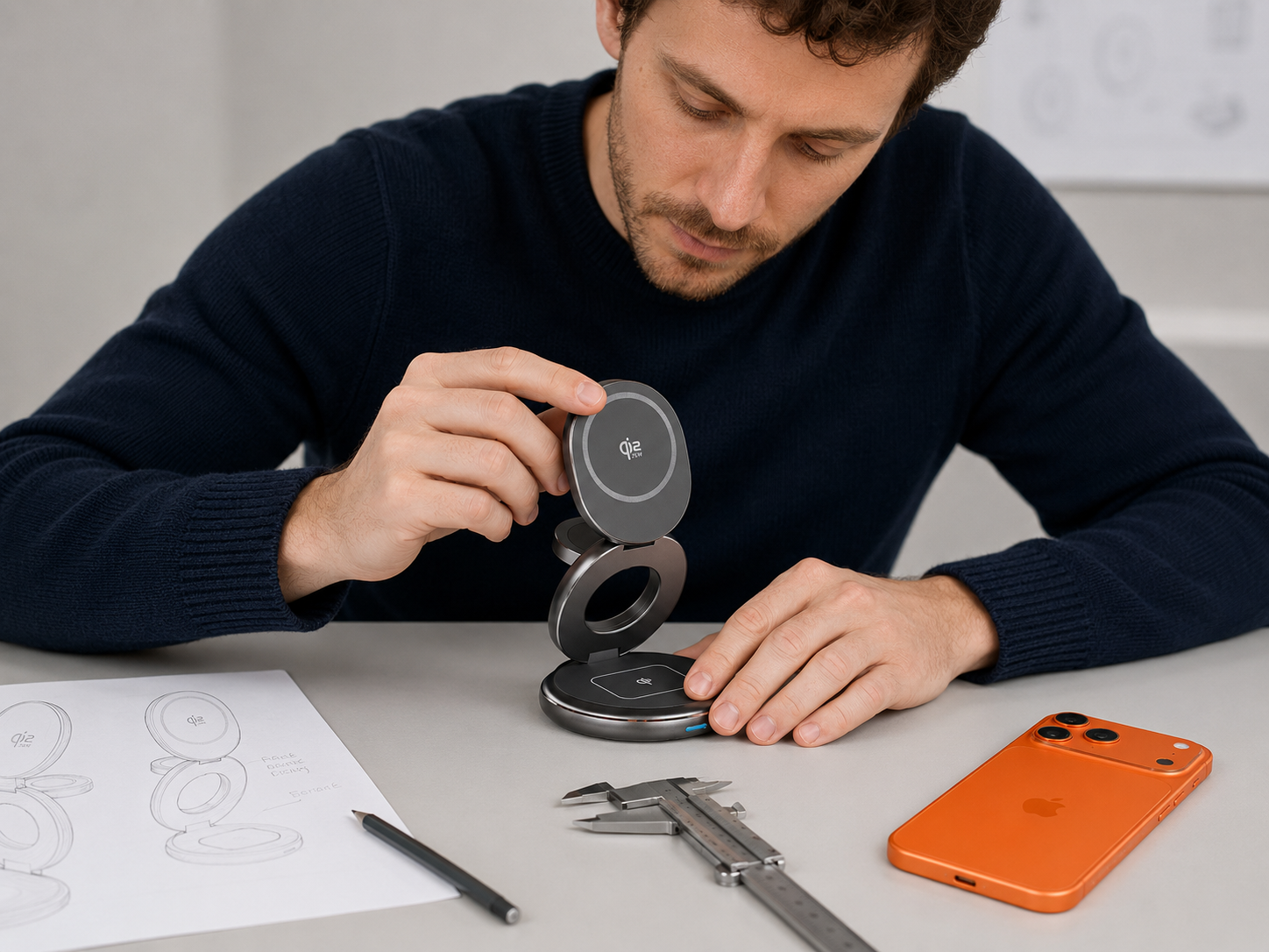 Evolved foldable charging stand