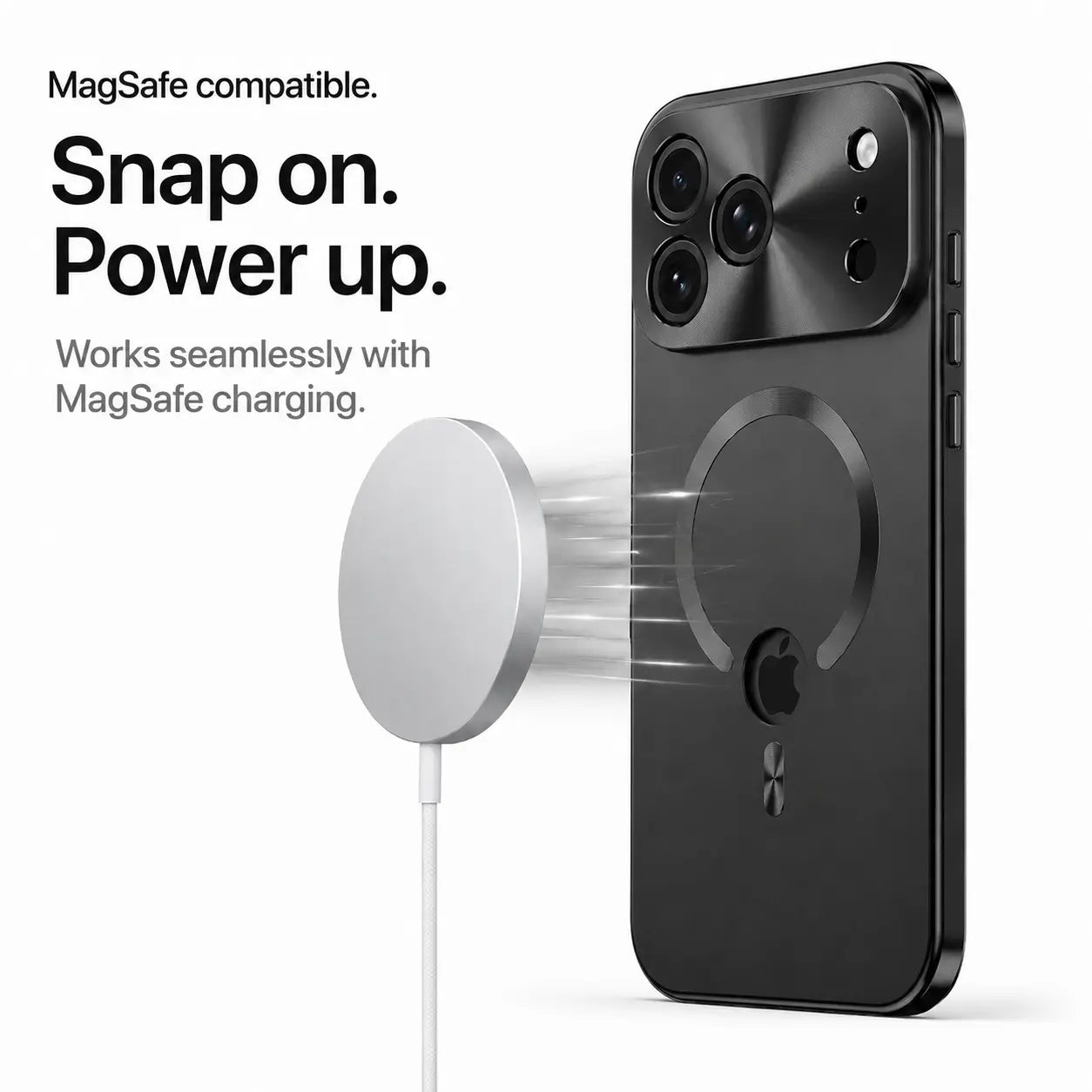 magnetic privacy iphone case midnight black #color_Midnight Black