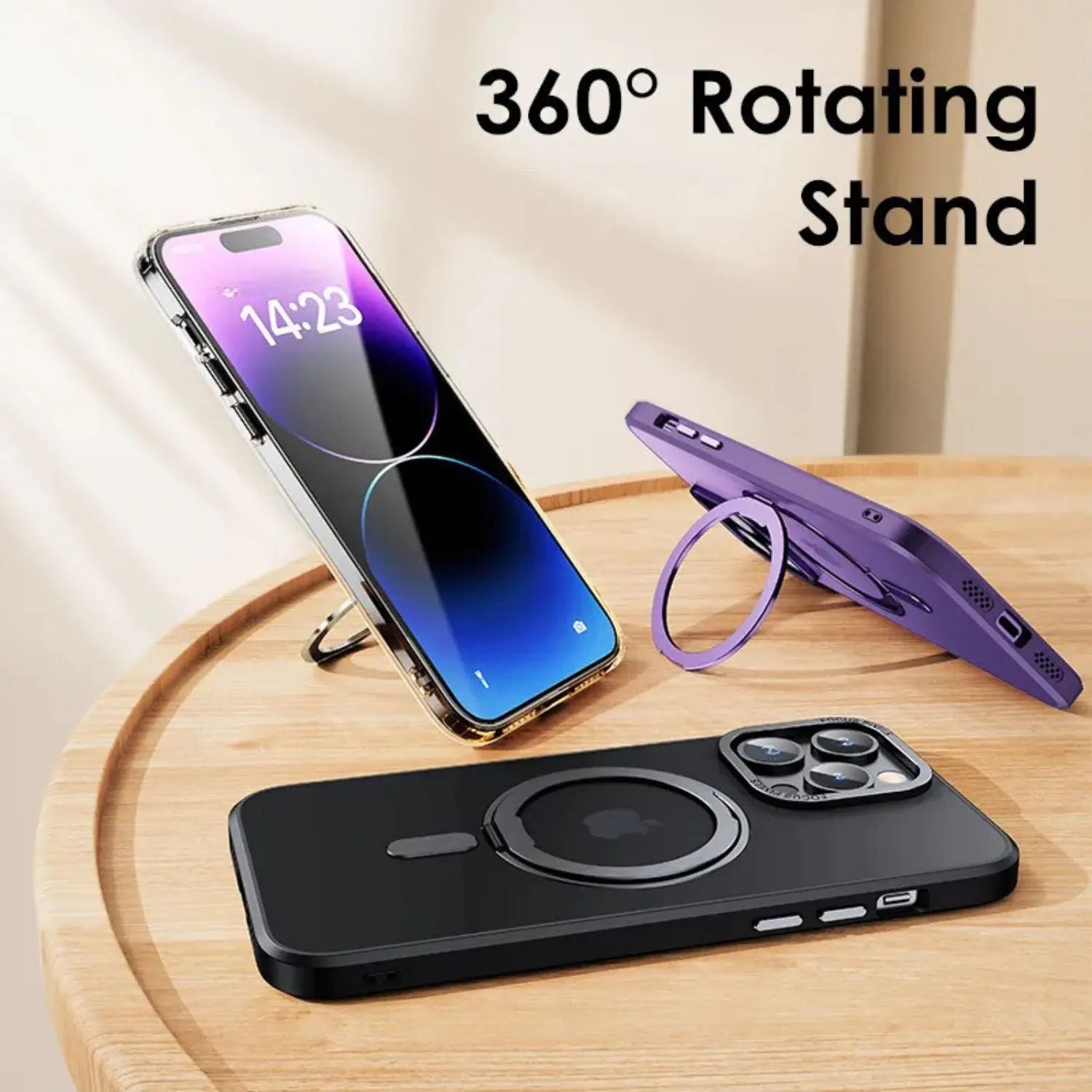 Magnetic Case with Kickstand for iPhone