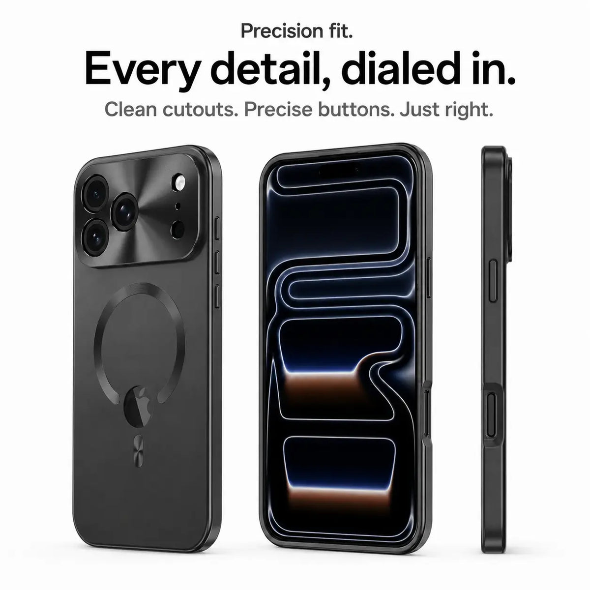 iphone case with privacy screen midnight black #color_Midnight Black