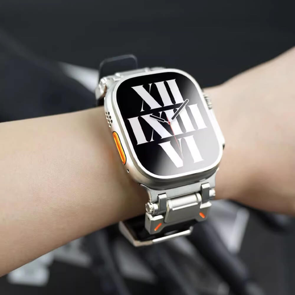 Silicone & Stainless Steel Band for Apple Watch