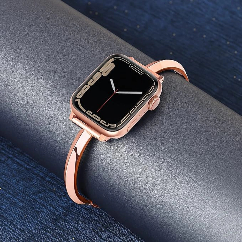 Women's Slim Stainless Steel Link Band for Apple Watch