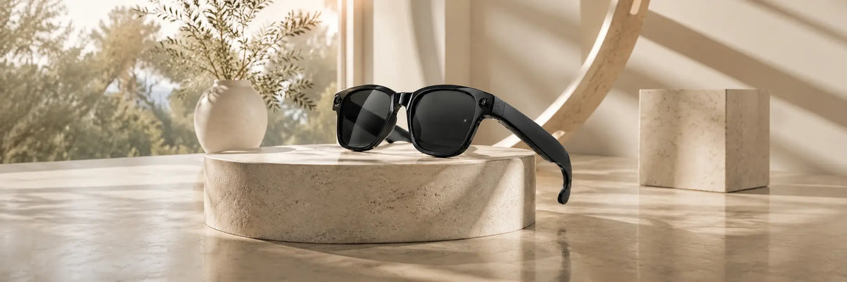 Smart glasses with camera and Bluetooth audio